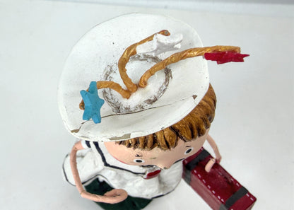 Lori Mitchell Bon Voyage Sailor Girl Americana Travel Figurine Vintage A1308
