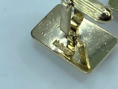 Burberry Gold Plate Cufflinks & Tie Clip “Circa 1990s” in black velvet box GS384