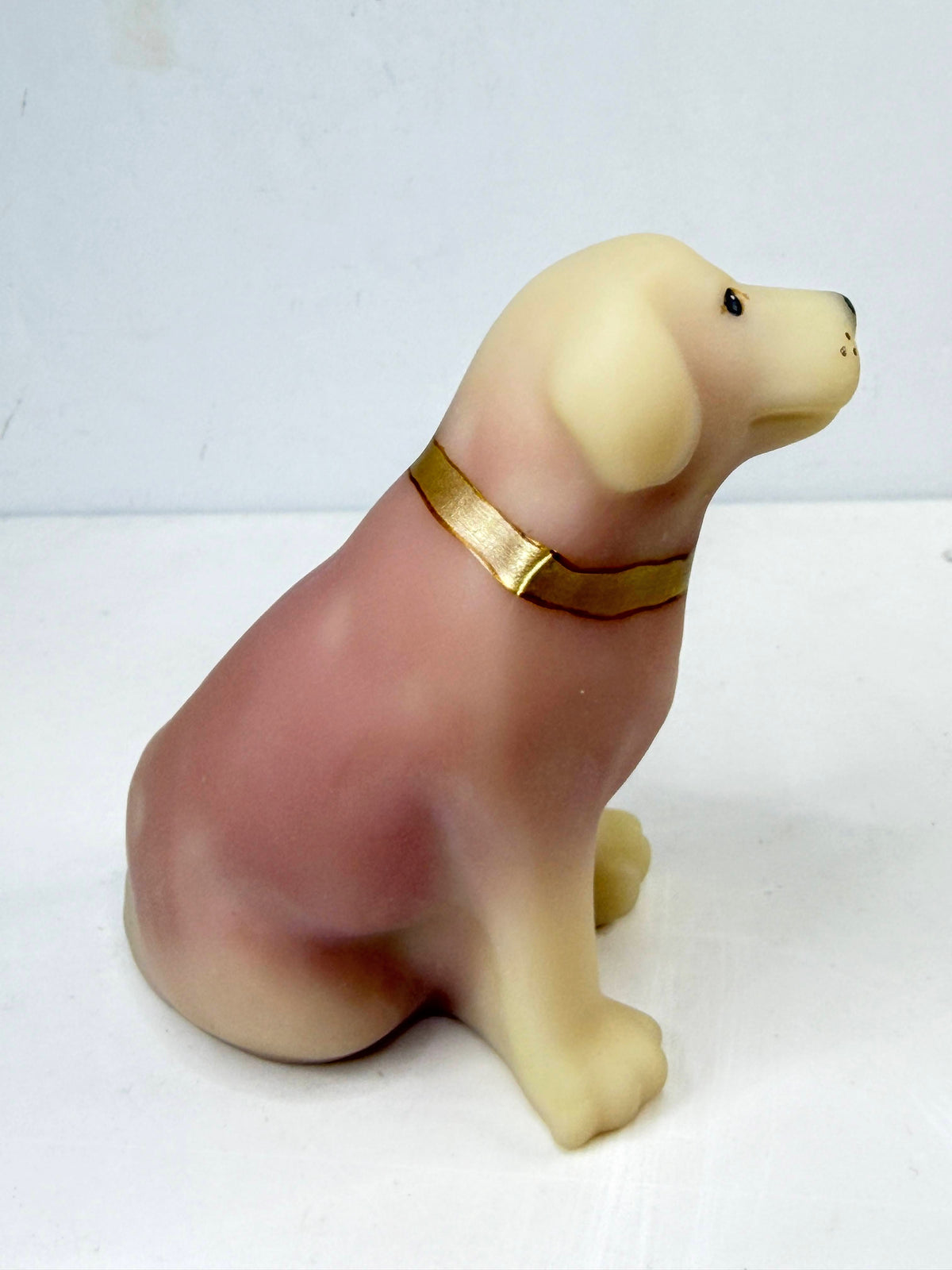 Fenton Burmese Lab Puppy Dog Hand Painted D Cutshaw Signed A1310