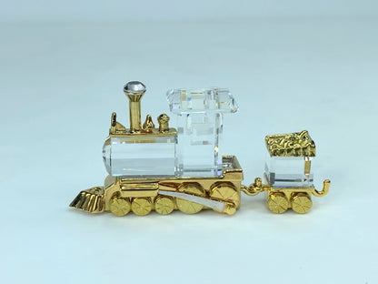 Swarovski Crystal Memories Train Locomotive & Tender 18k plated  Mirror SS173