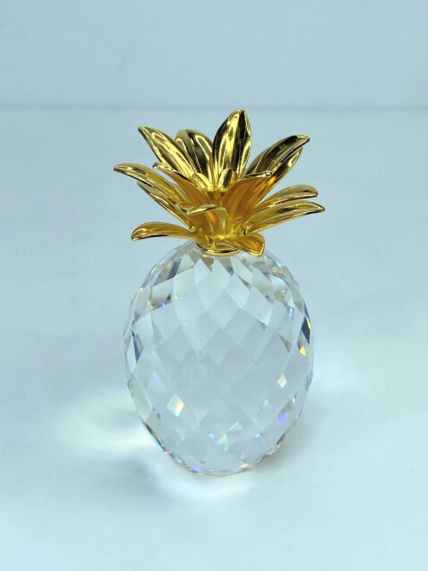 Gorgeous Swarovski Crystal Pineapple Gold Plated Mint Condition  2.5" S164