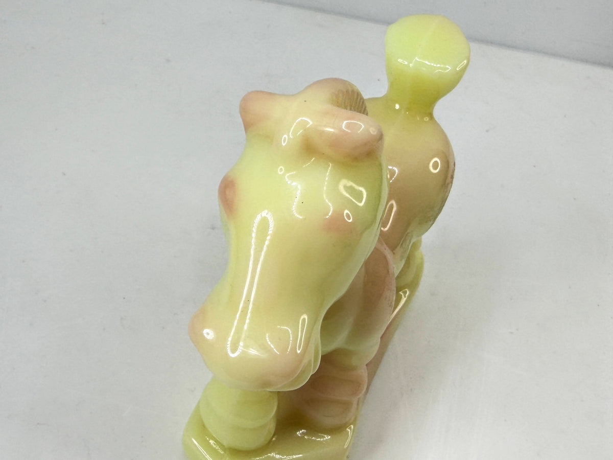 Boyd Glass Joey the Horse Firefly Uranium Vaseline glow Figurine A1311