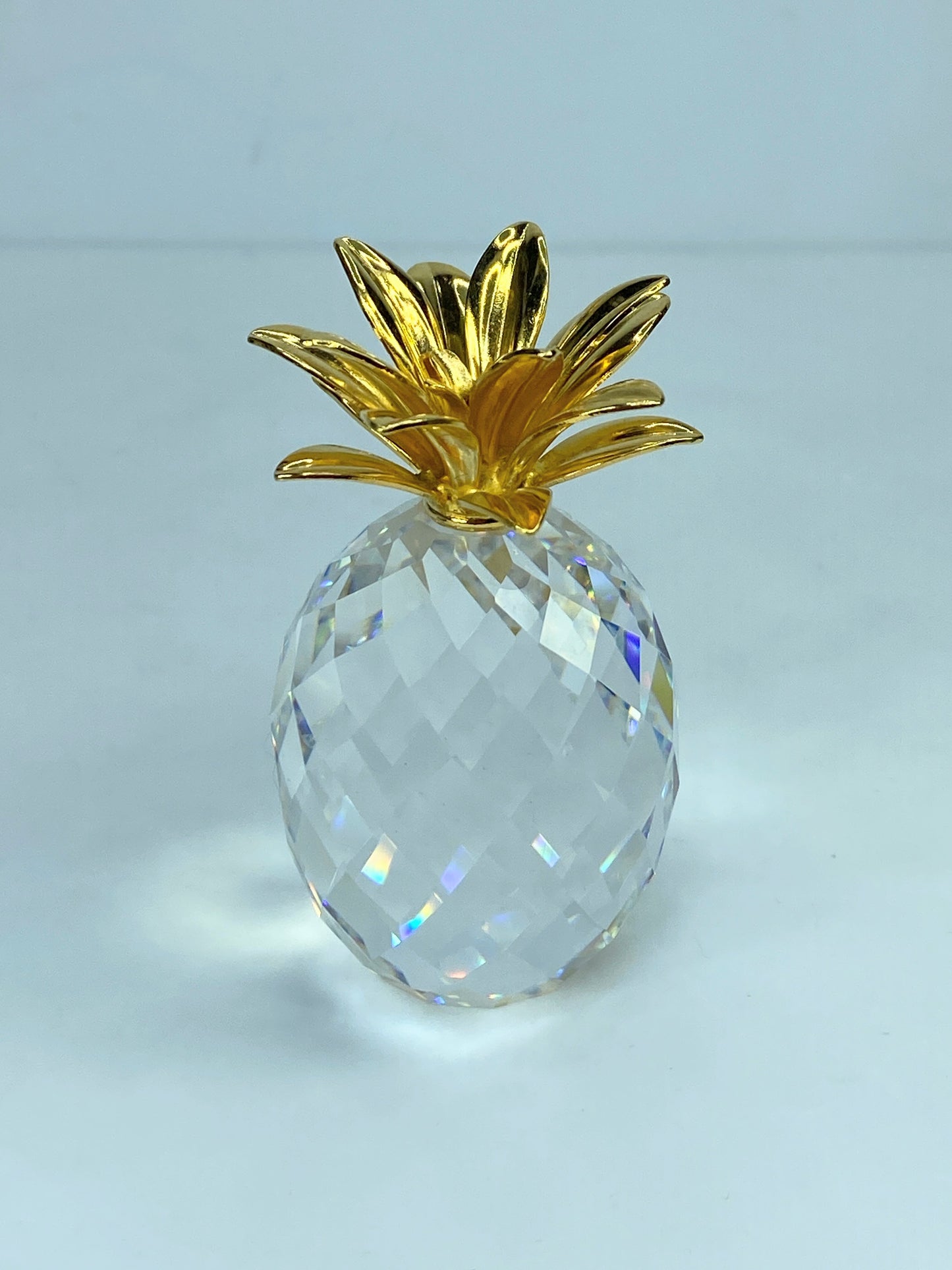 Gorgeous Swarovski Crystal Pineapple Gold Plated Mint Condition  2.5" S164