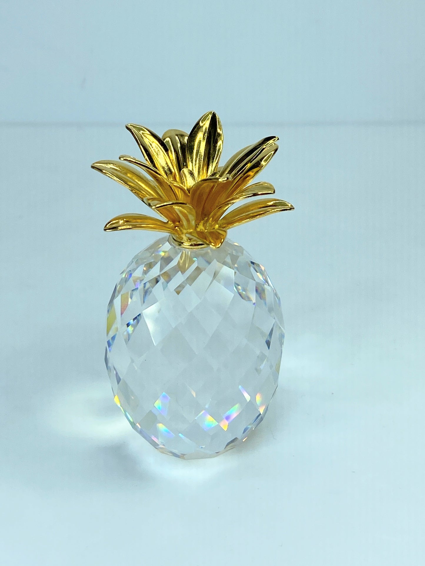 Gorgeous Swarovski Crystal Pineapple Gold Plated Mint Condition  2.5" S164