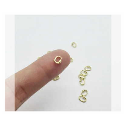 Australian 14K Yellow Gold 6.2 x 4.6mm ID Link Lock Jump Ring JR643