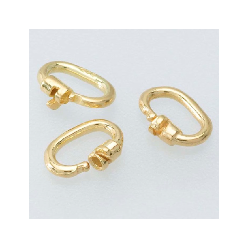 Australian 14K Yellow Gold 6.2 x 4.6mm ID Link Lock Jump Ring JR643