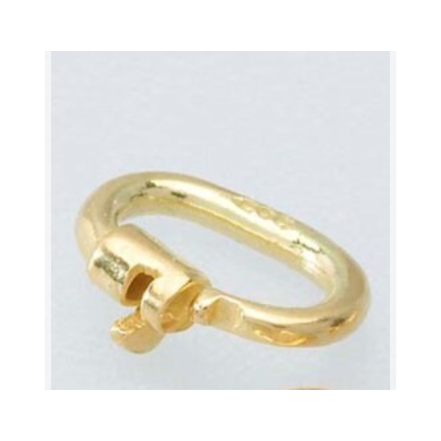 Australian 14K Yellow Gold 6.2 x 4.6mm ID Link Lock Jump Ring JR643