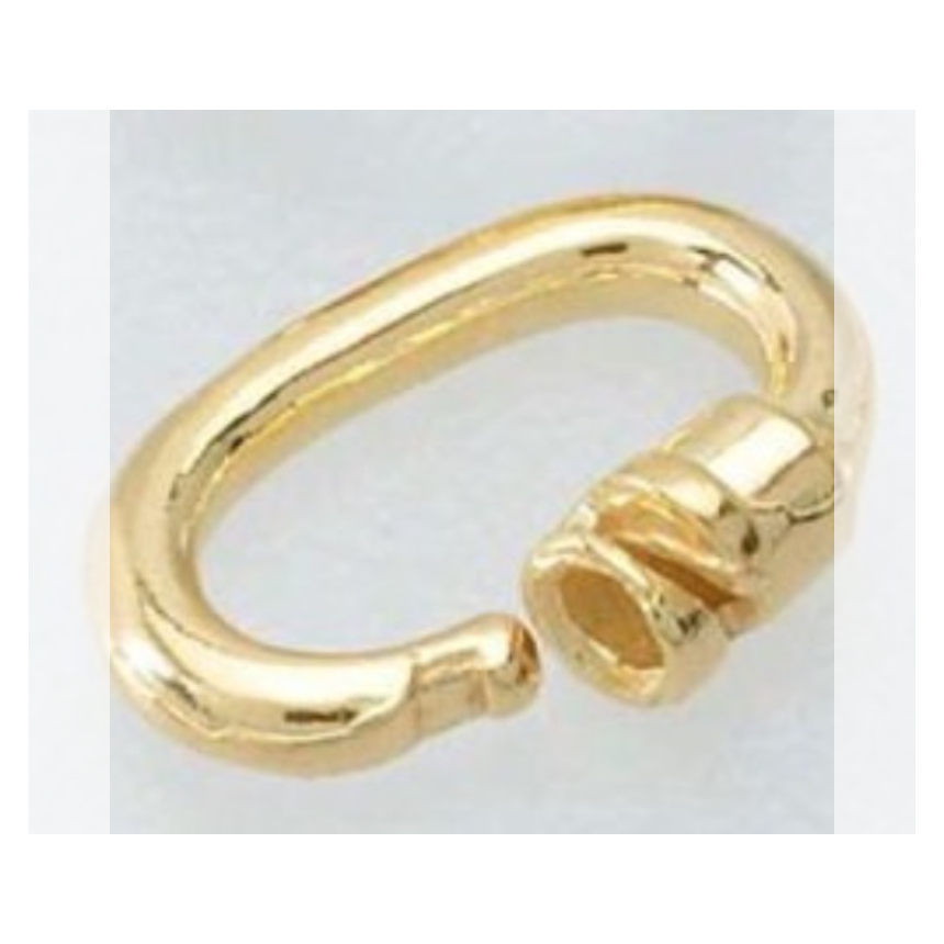 Australian 14K Yellow Gold 6.2 x 4.6mm ID Link Lock Jump Ring JR643