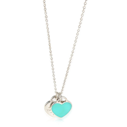 Tiffany & Co. Return To Tiffany Blue Double Heart Pendant in 925 Sterling JR9728