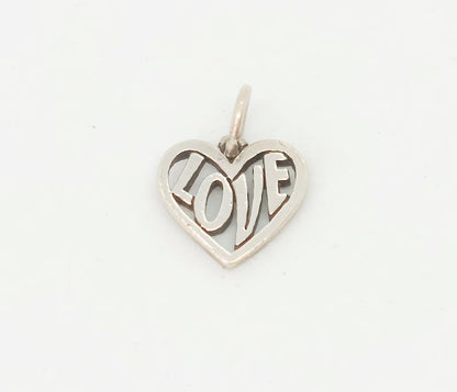 James Avery Love Heart Charm Retired Sterling Silver JR1149