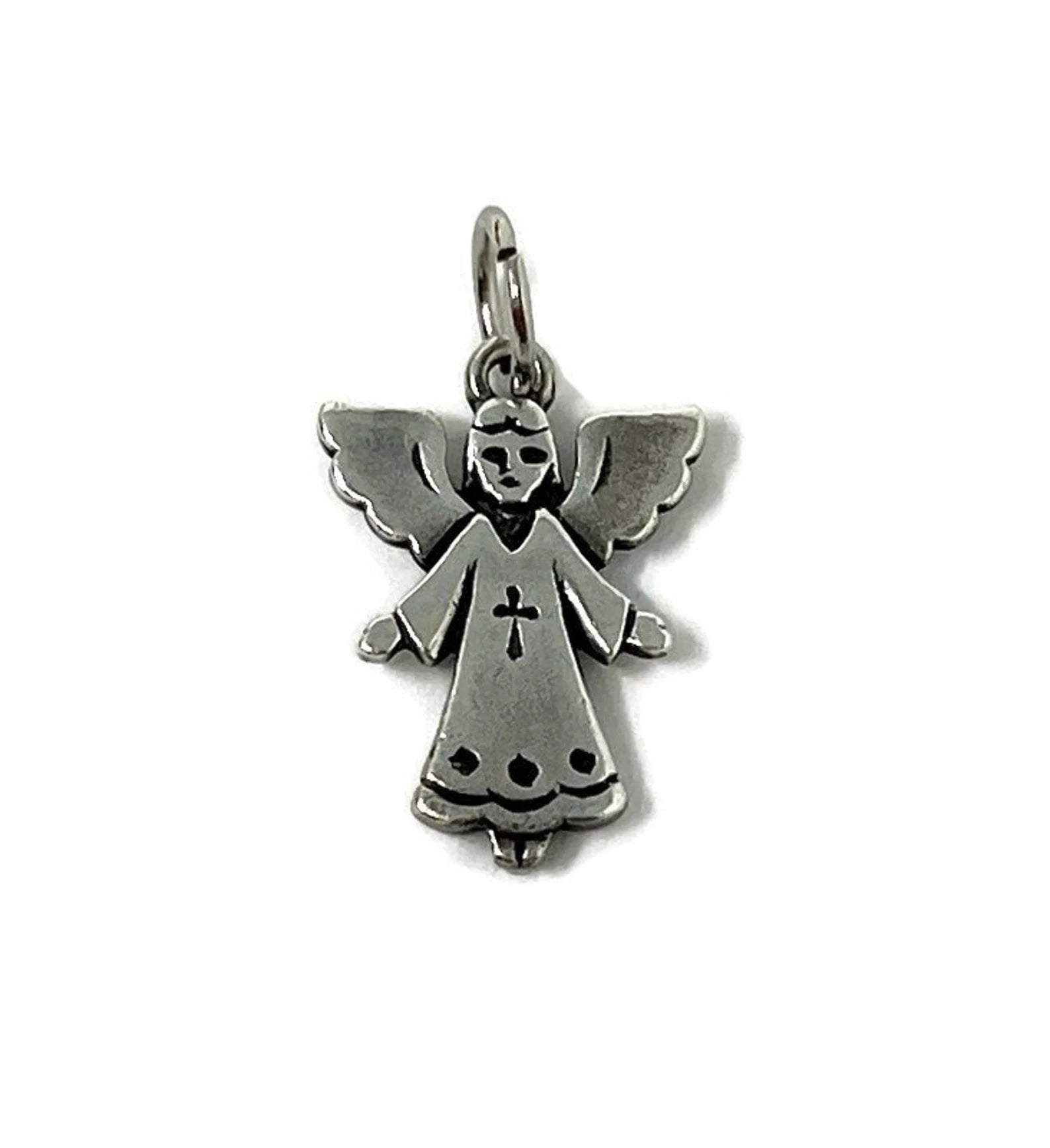 James Avery Adorned Angel Sterling Silver Charm Pendant with box JR601