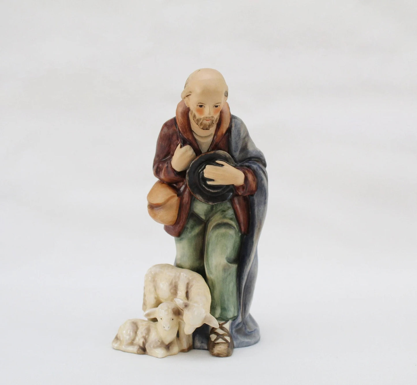 Hummel #214/f/I nativity Shepherd standing with sheep large 7" TMK-5 A837