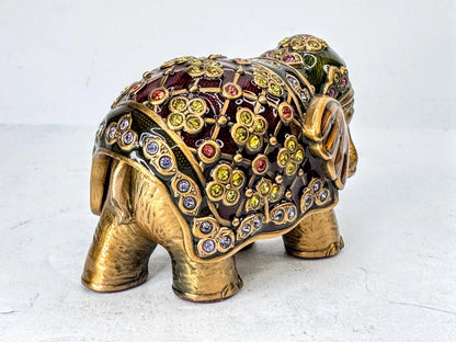 Vintage Jay Strongwater Jeweled Enamel Mini Trinket Box SS388