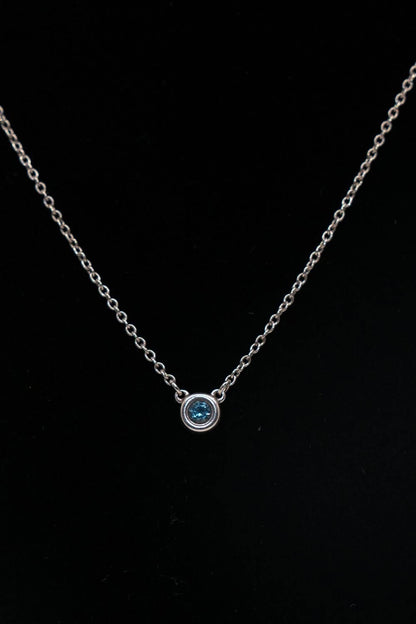 Tiffany & Co Elsa Peretti Color by the Yard Aquamarine Necklace 16.5" 1.4gJR2009